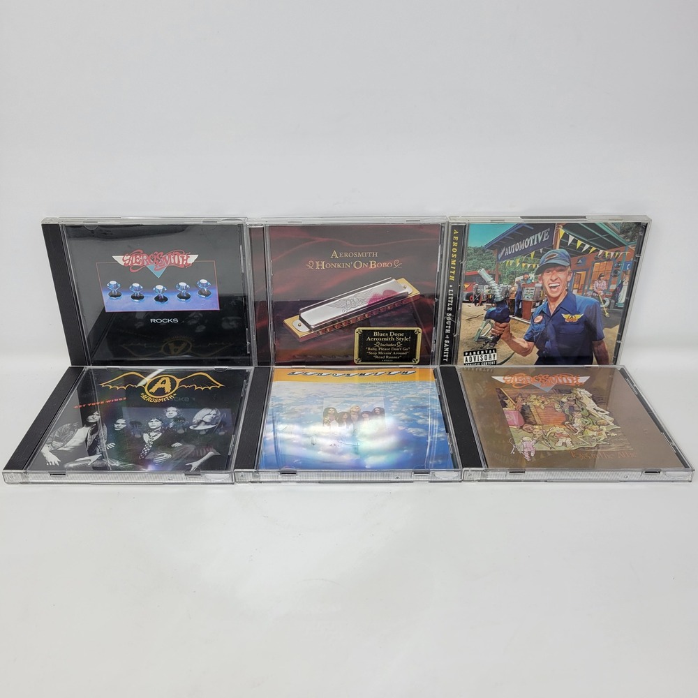 Aerosmith‎ CD Lot of 6 Rocks Toys In The Attic A Little South Of Sanity Honkin